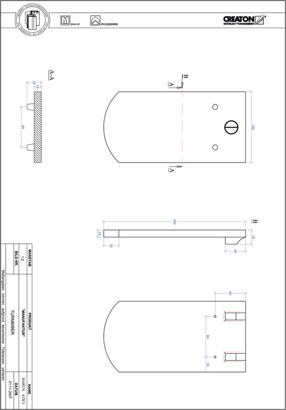 CAD soubor tašky MANUFAKTUR segmentový řez TURMBIBER