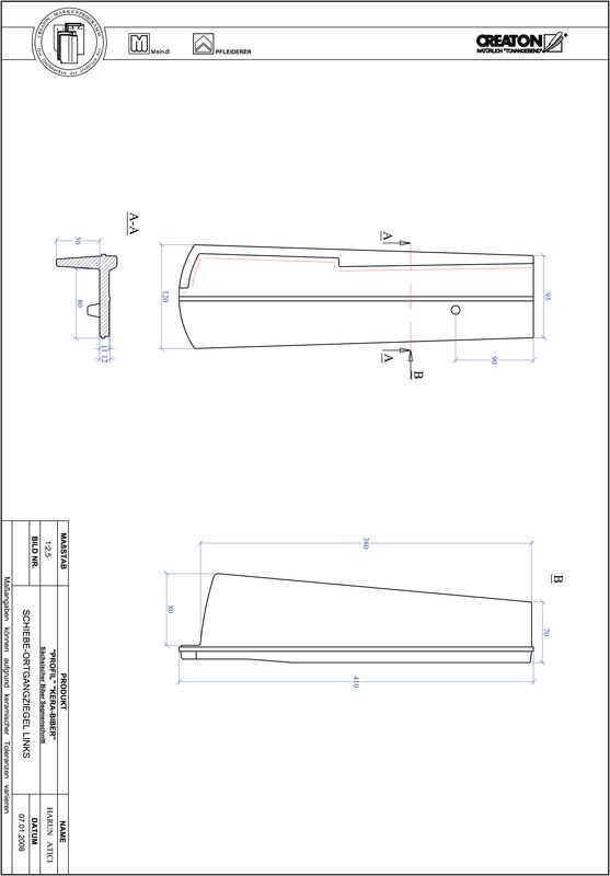 CAD soubor tašky PROFIL segmentový řez KERA-SAECHS-18-CM-OGL