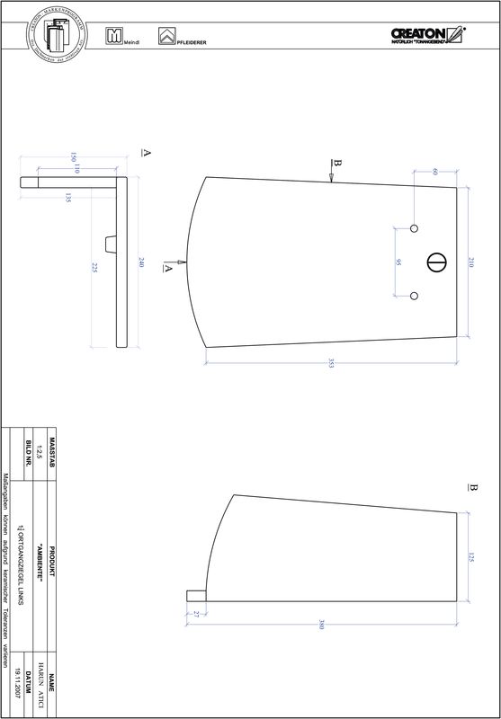 CAD soubor tašky AMBIENTE segmentový řez SEG-OGL-1-1-4