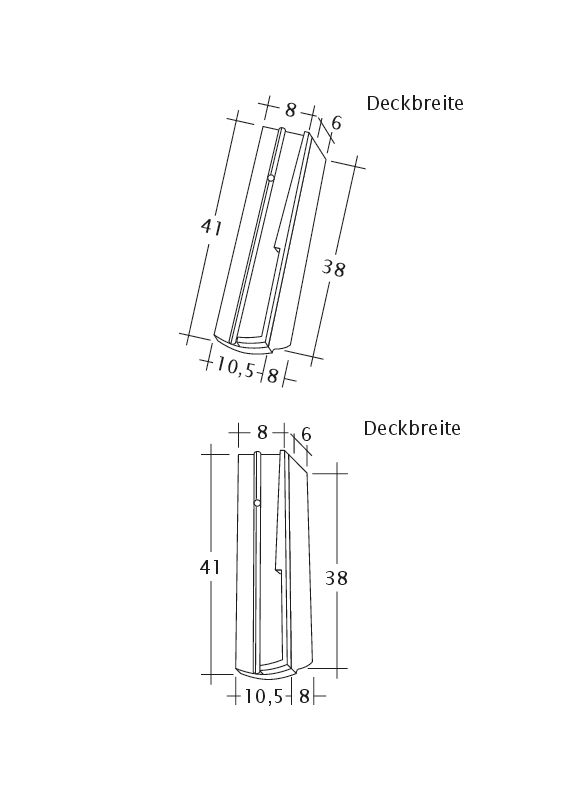 Technický výkres tašky PROFIL Kera-Saechs-18cm-SchiebeOG