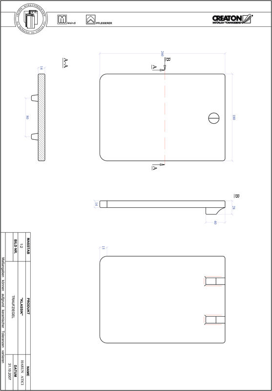 CAD soubor tašky KLASSIK zaoblený tvar RUND-TRAUFZIEGEL