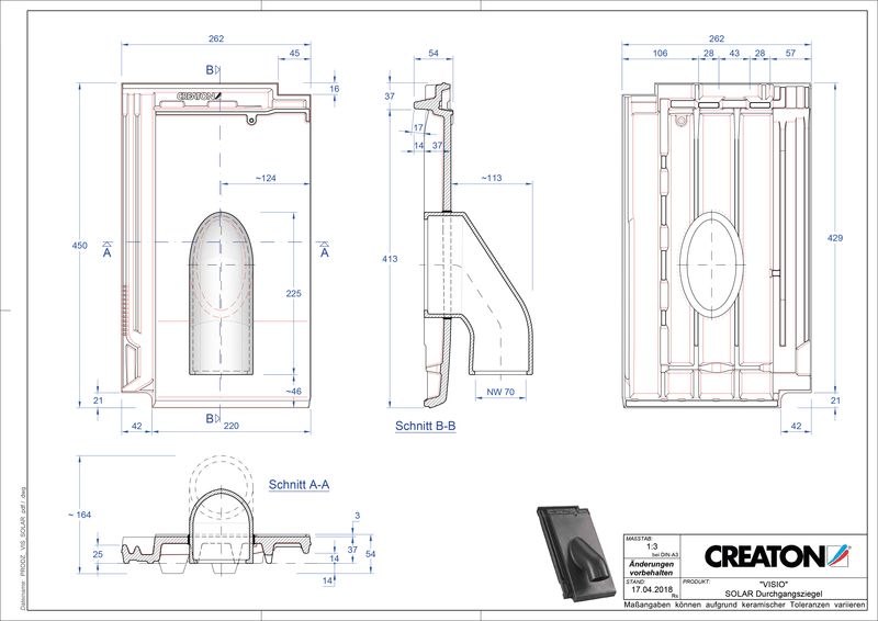 CAD soubor tašky VISIO prostupová taška pro solární systémy SOLAR