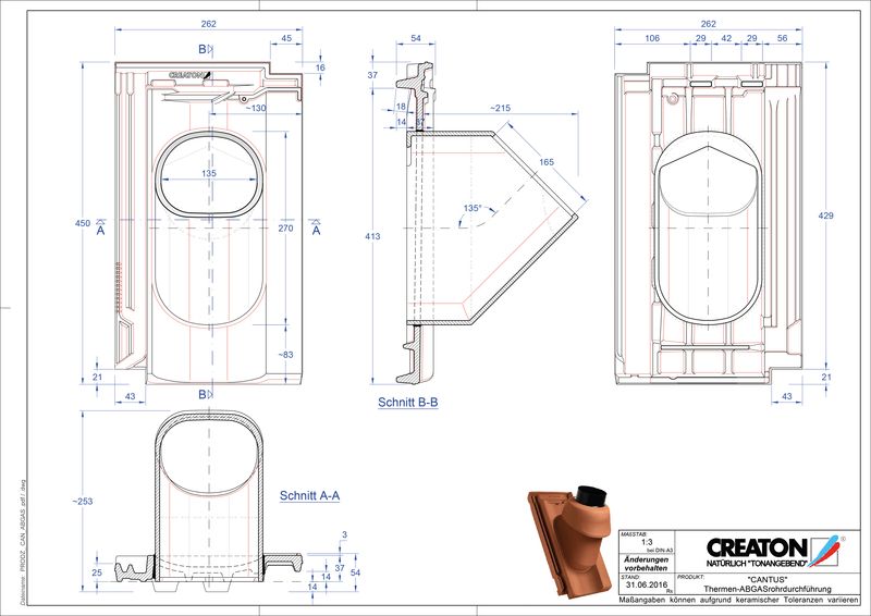 CAD soubor tašky CANTUS prostupová taška pro odvod spalin THERME
