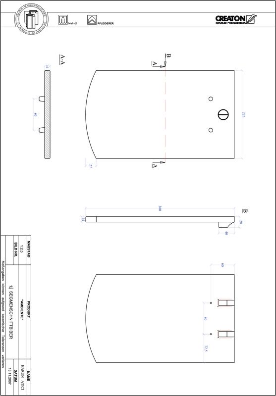 CAD soubor tašky AMBIENTE segmentový řez SEG-1-1-4