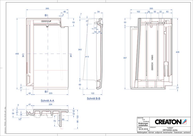 CAD soubor tašky VISIO krajní taška pravá OGR
