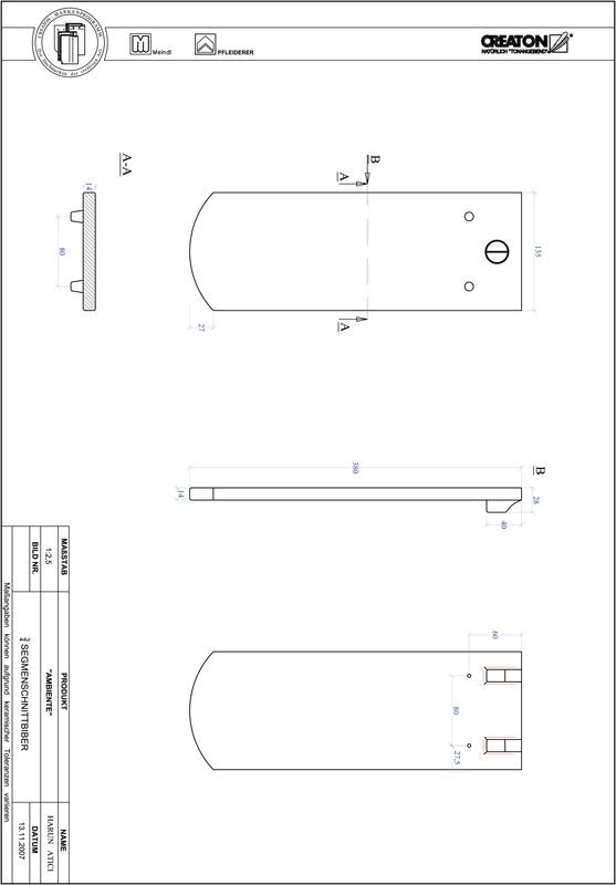 CAD soubor tašky AMBIENTE segmentový řez SEG-3-4