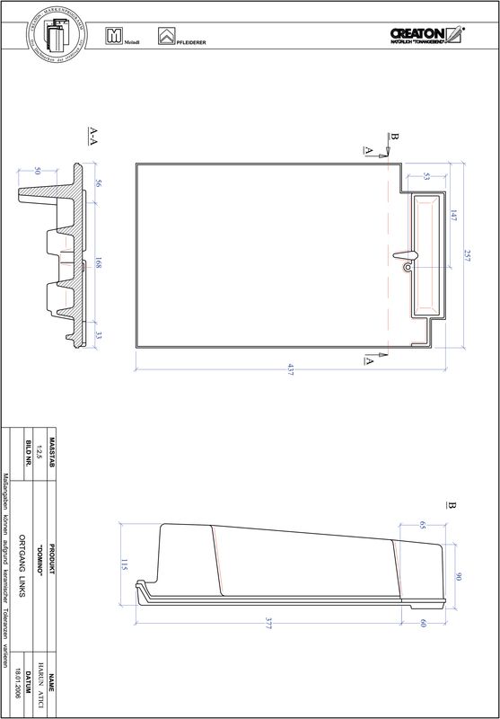 CAD soubor tašky DOMINO krajní taška levá OGL