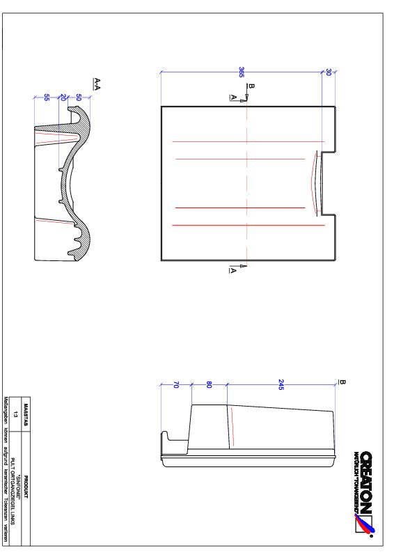 CAD soubor tašky SINFONIE pultová taška krajní levá PULTOGL