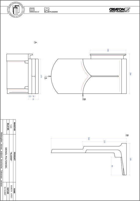 CAD soubor tašky KLASSIK zaoblený tvar RUND-PULT