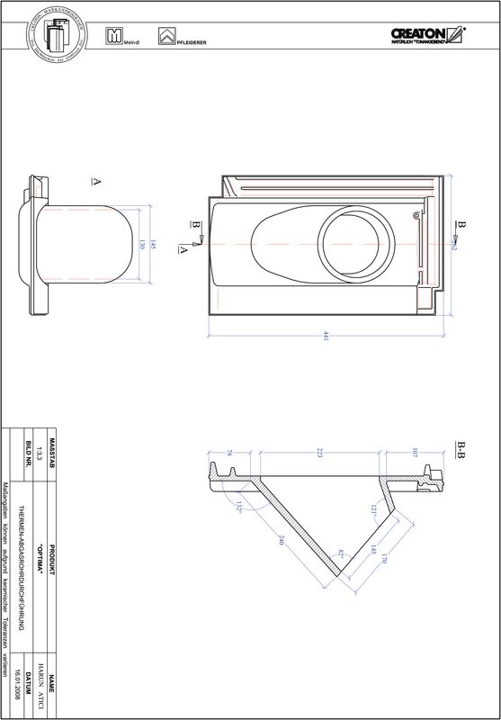 CAD soubor tašky TERRA OPTIMA prostupová taška pro odvod spalin THERME