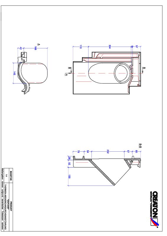 CAD soubor tašky SINFONIE prostupová taška pro odvod spalin THERME