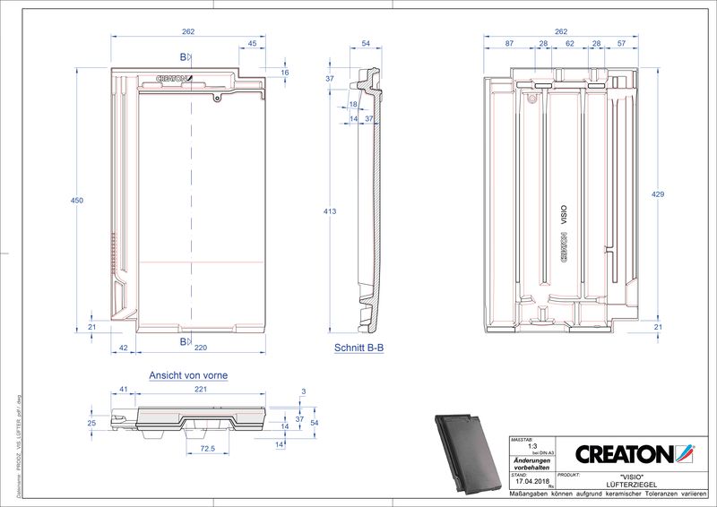 CAD soubor tašky VISIO větrací taška LUEFTZ