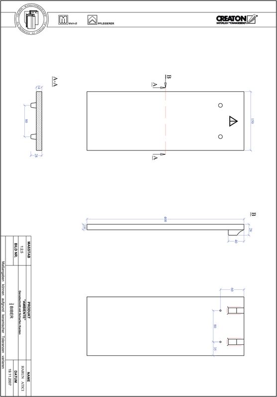 CAD soubor produktu AMBIENTE rovný řez GER-3-4