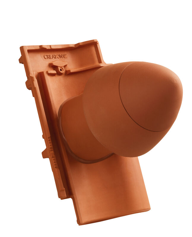 MEL Keramický komínek pro odvětrání sanitárního zařízení SIGNUM DN 125 s odnímatelným krytem a flexibilní připojovací trubkou (s adaptérem)