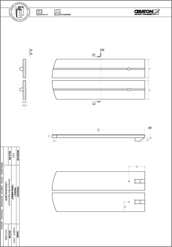 CAD soubor tašky PROFIL segmentový řez KERA-SAECHS-15-CM-LH