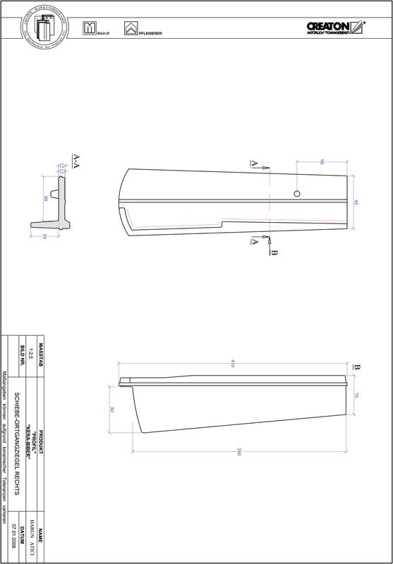 CAD soubor tašky PROFIL segmentový řez KERA-SAECHS-18-CM-OGR