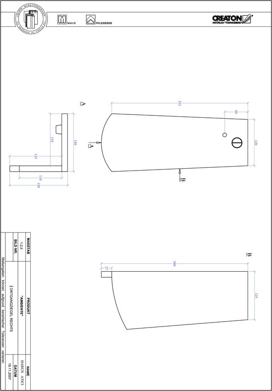 CAD soubor tašky AMBIENTE segmentový řez SEG-OGR-3-4