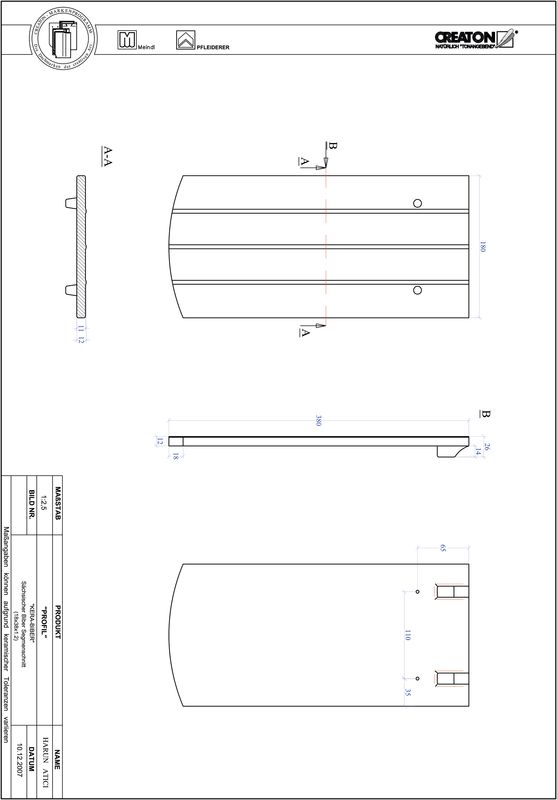 CAD soubor tašky PROFIL segmentový řez KERA-SAECHS-18-CM-1-1
